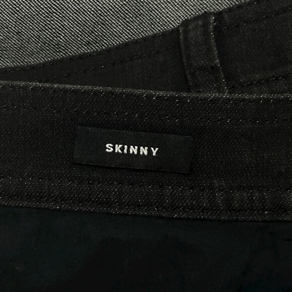 LAFAYETTE 148 NEW YORK Mid Rise Black Skinny Jeans Denim Slim Dyed Stretch 12 - Picture 8 of 10